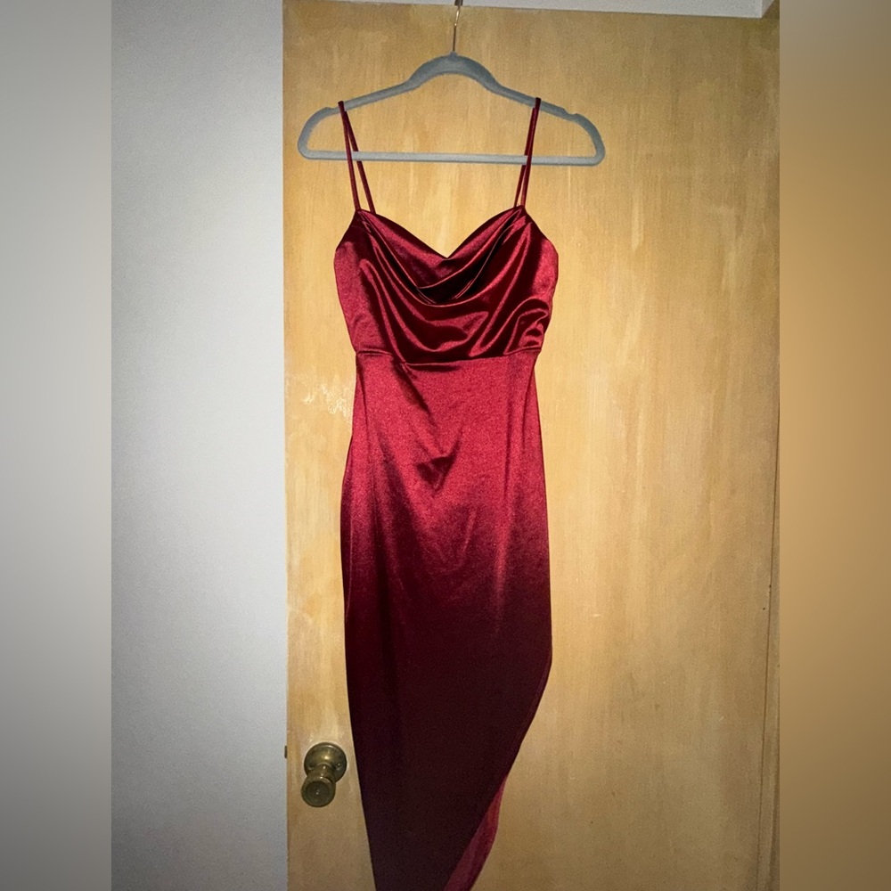 Burgundy Windsor party dress